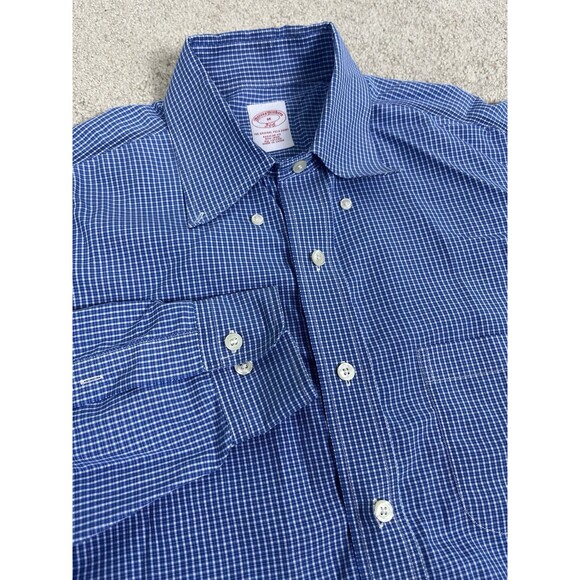 Brooks Brothers Other - Brooks Brothers NON IRON Regular Fit Button Down Shirt Men M Cotton Blue Gingham
